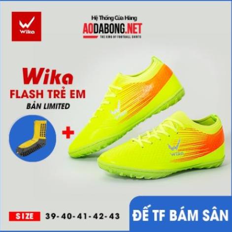 Giầy thể thao, Giầy đá bóng trẻ em chính hãng Wika Flash cao cấp bên đẹp. Tặng tất