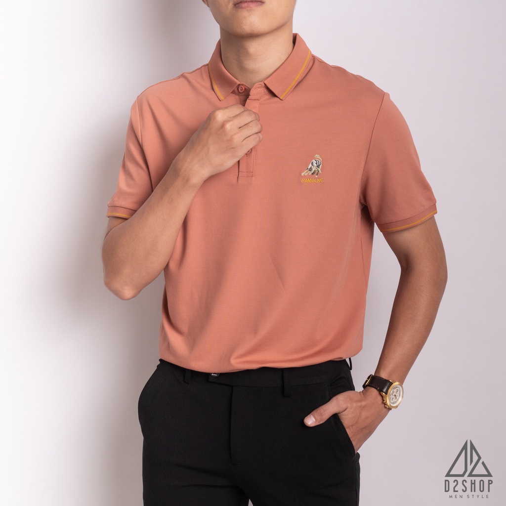 Áo thun polo nam D2shop, áo polo nam cổ viền, thêu ngực, 3 màu [AT-6016]
