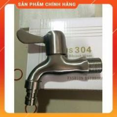 (FREESHIPP) vòi hồ inox304 không gỉ, có mỏ, xả xô , sân vườn,máy giặt, tưới cây inox 304, vòi ren 21