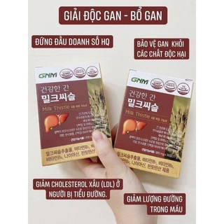 Viên uống Thải độc Gan, Sáng da GNM Natural Milk Thistle Bổ gan Thải độc Gan