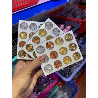 Set giấy nhún vàng bạc - phụ kiện ẩn trang trí nail