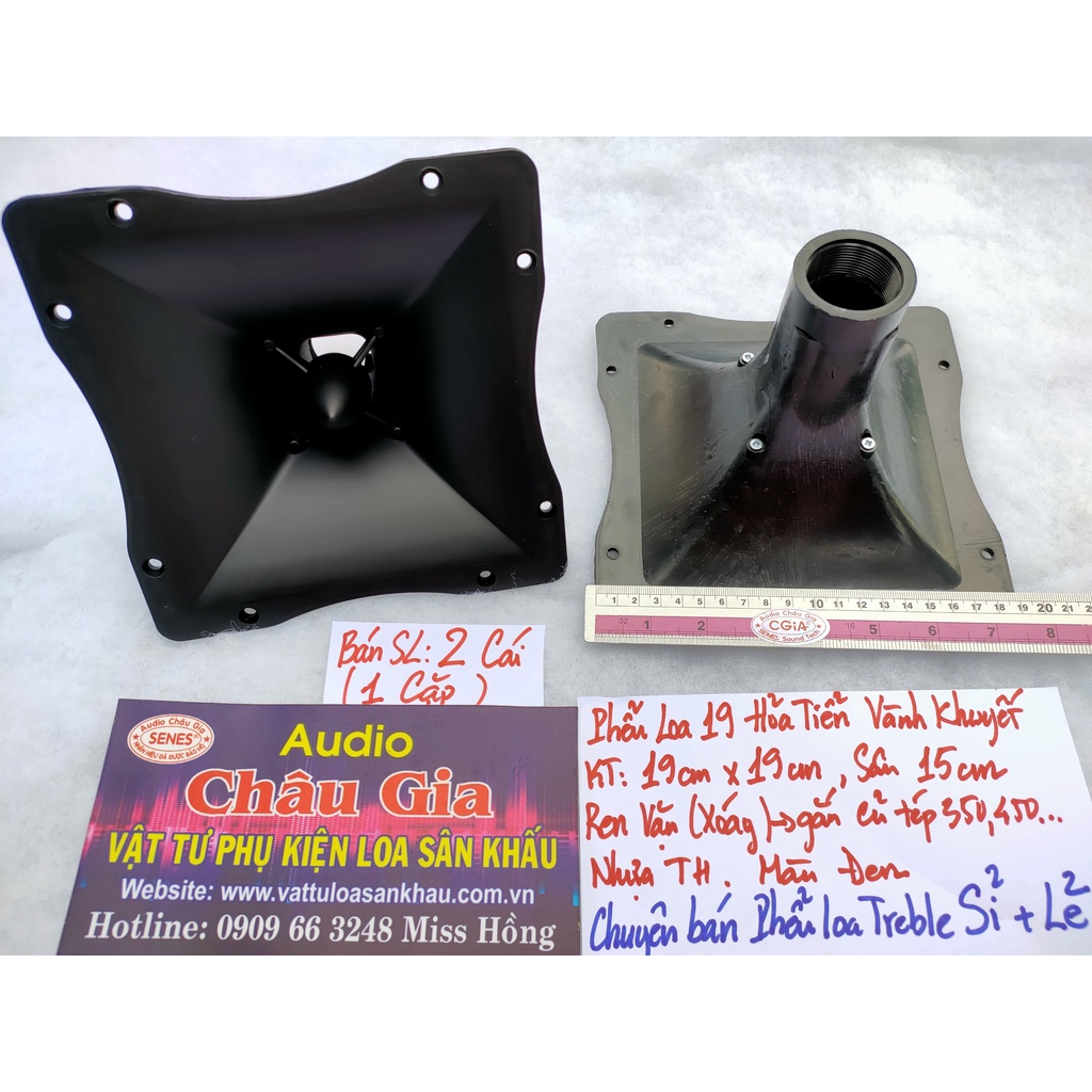 Phễu loa treble 19cm khuyết hỏa tiễn 2 cái Audio Châu Gia