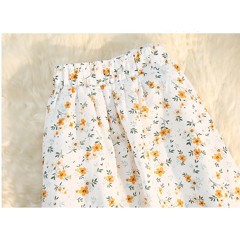 Chân Váy Voan Hoa Đuôi Cá Dài Qua Gối Thời Trang Mùa Hè 2023 Thiết Kế Không Đồng Đều Phong Cách Mới Cho Nữ