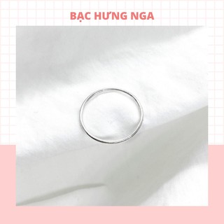 Nhẫn nữ tròn trơn HNJI bạc 925 cao cấp, đẹp đơn giản và cá tính - HN003