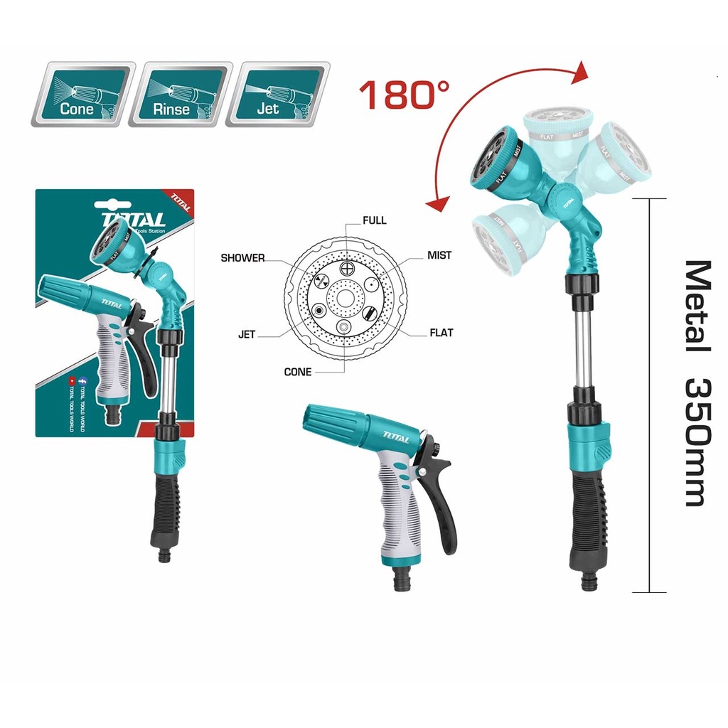 Bộ 2 vòi phun nước tưới cây xịt rửa Total THWSK0201