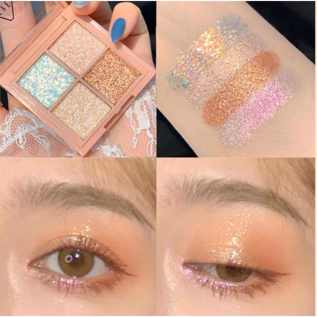 Bảng Phấn Mắt Siêu Nhũ Guicami Bản Dupe Của 3Ce Thiết Kế Hình Vuông Đẹp Mắt