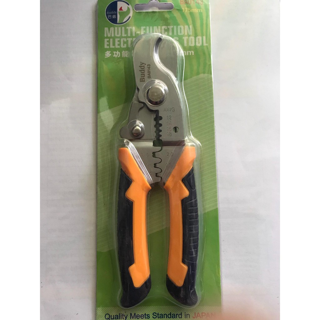 KỀM CẮT TUỐT DÂY ĐIỆN ĐA NĂNG BUDDY MULTI-FUNCTION 175MM
