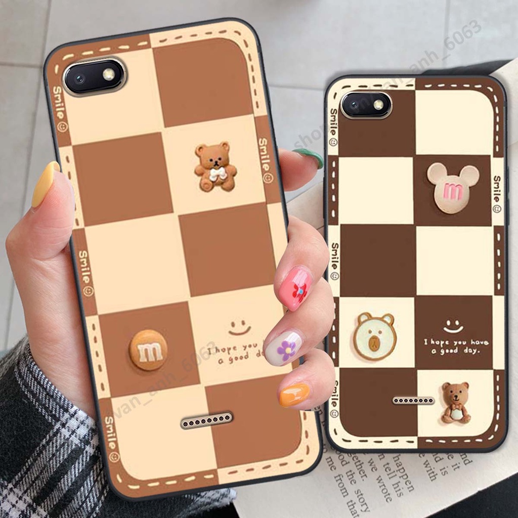 Ốp lưng Xiaomi Redmi 4A / 5A / 6A hình gấu, kẹo dễ thương cute