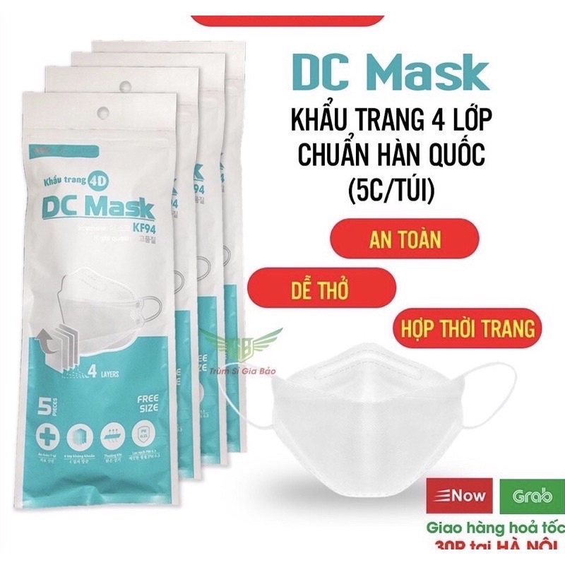 KHẨU TRANG DC MASK KF94 KIỂU HÀN QUỐC (5c) | BigBuy360 - bigbuy360.vn
