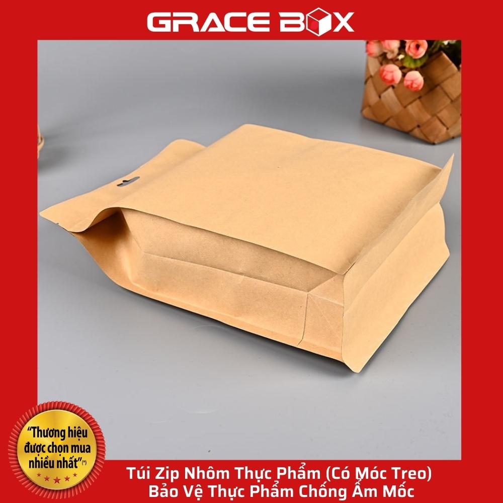 {Giá Sỉ} Túi Zip Nhôm Thực Phẩm (Loại Có Móc Treo) Siêu Thị Bao Bì Grace Box