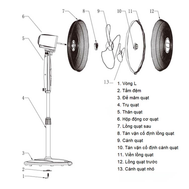 Quạt Đứng Lock&Lock ENF116
