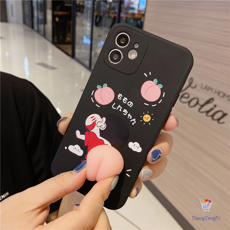 Ốp điện thoại in hình Cậu Bé Bút Chì Shin Chan 3D dành cho iPhone 12 Pro Max 11 Pro 7plus 6 6s 8 Plus XS Max XR X SE2