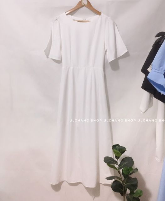 ĐẦM TRẮNG SUÔNG THẮT NƠ SAU HÀN QUỐC