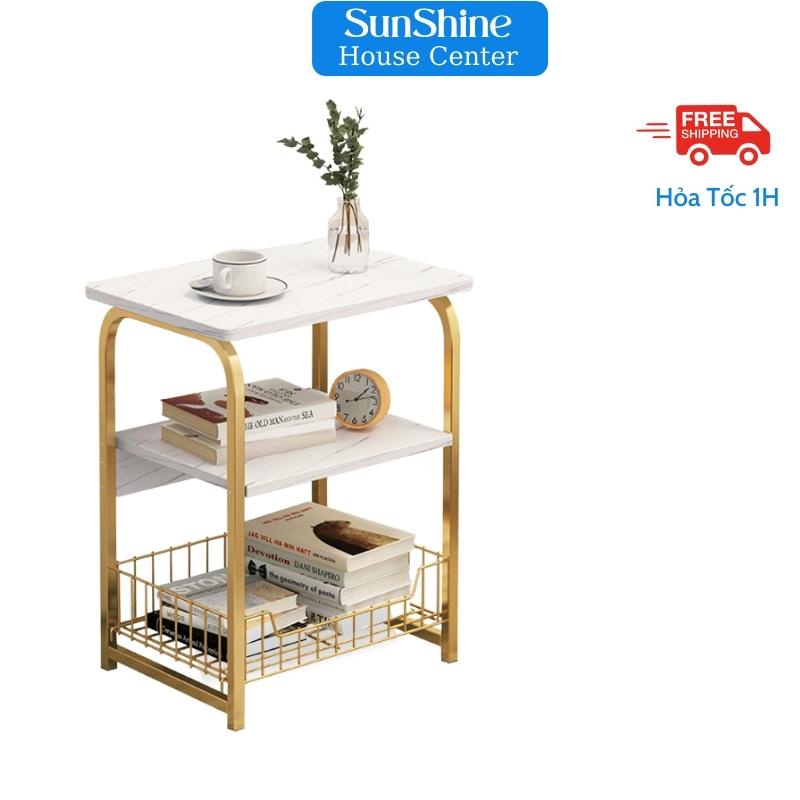 Bàn Uống trà kệ sách bên cạnh ghế soffa phòng khách ,kệ đầu giường phòng ngủ hai tầng chất liệu cao cấp