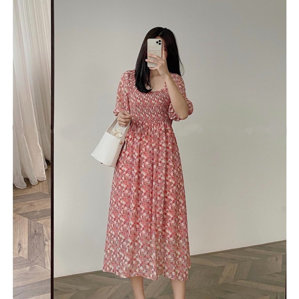 [2 LỚP] VÁY HOA NHÍ XÒE - ĐẦM MAXI ĐI BIỂN CHẤT VOAN BAY V-MX | BigBuy360 - bigbuy360.vn