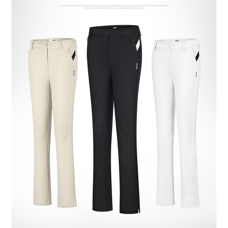 Quần Dài Ống Loe Chơi Golf Có Túi Khóa Kéo Chống Thấm Nước Thời Trang Mùa Hè Cho Nữ Kz128