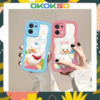 Suitable for OPPO mobile phone shell Reno7pro/reno6/5 new wave edge duckling airbag bracket anti-fall mobile phone case soft shell R17 couple models