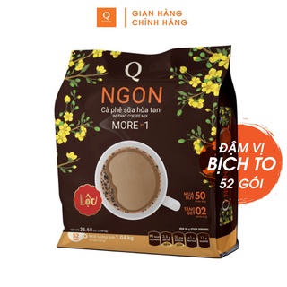 Cà Phê Hoà tan 3 in 1 Ngon (Bịch To 52 gói x 20gr) Q Cafe sữa uống liền Express Trần Quang C thumbnail