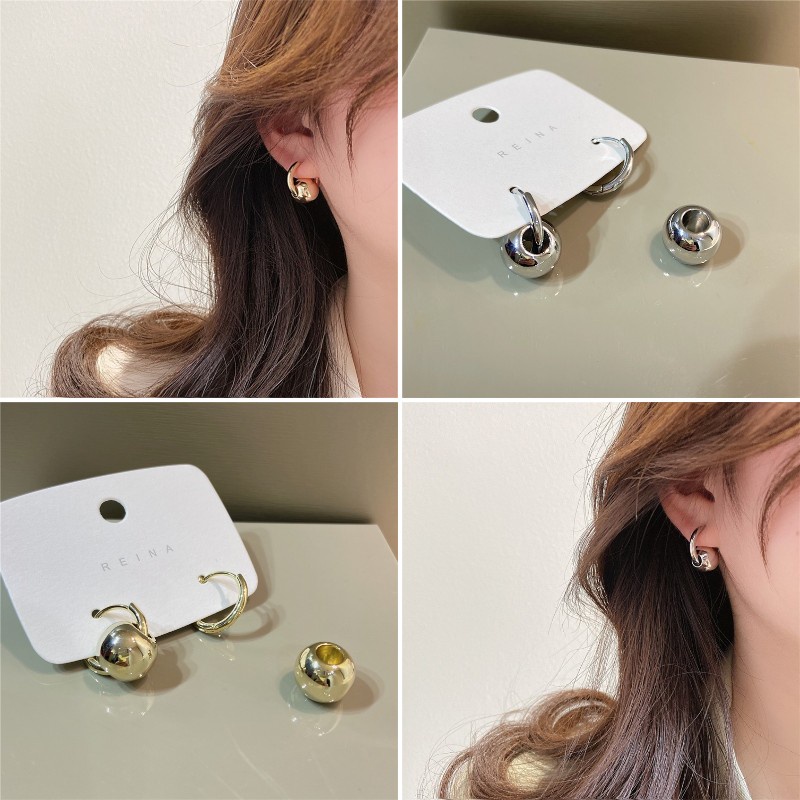 Bông Tai Dáng Dài Hình Quả Cầu Thời Trang Sáng Tạo 2022 Cho Nữ