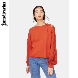 Áo phối ren vợt sale 80% hiệu Stradivarius auth 100%