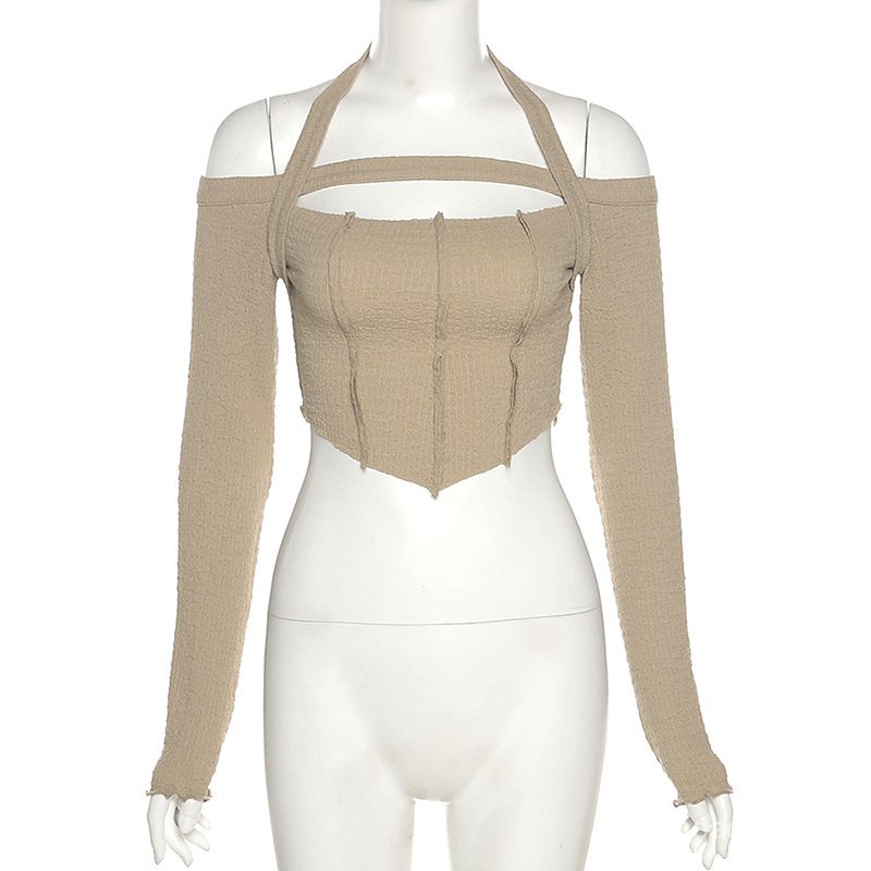 Áo Thun Tay Dài Trễ Vai Thiết Kế Quyến Rũ Trẻ Trung Cho Bạn Gái