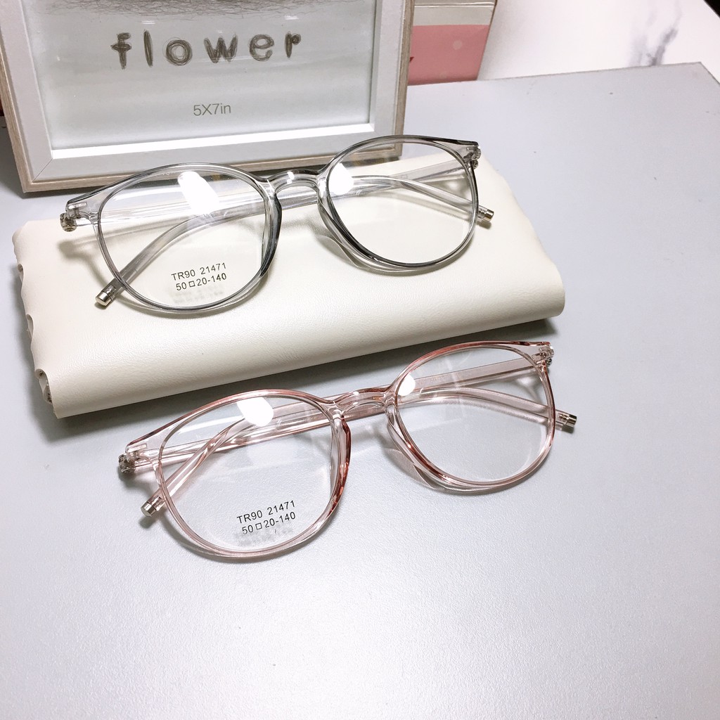 300 Gọng kính tròn 21471 nhận cắt mắt cận viễn loạn