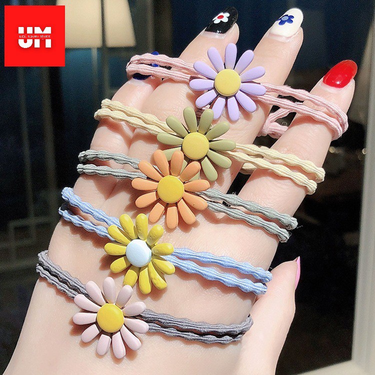 _( 1k) Dây buộc tóc hoa cúc chi nhiều màu sắc hot trend 2019 #1k | BigBuy360 - bigbuy360.vn