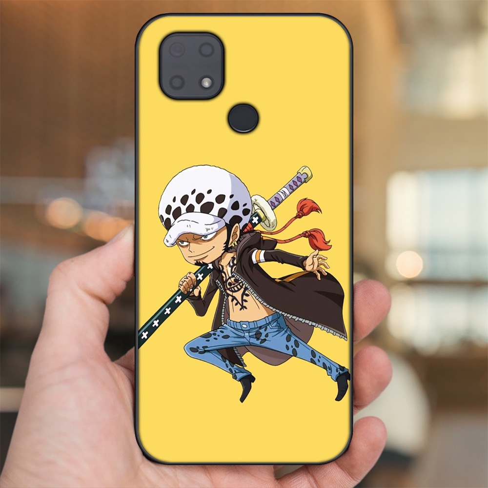 Ốp lưng Xiaomi Redmi 10C viền đen in hình Law One Piece