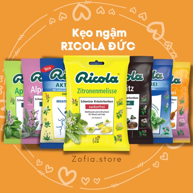 Kẹo ngậm RICOLA ĐỨC gói 75g