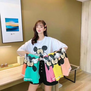 Áo phông nữ tay lỡ hình Micky cute QL45