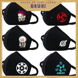 [BÁN CHẠY] BST khẩu trang in hình NARUTO chống bụi chất mịn giá rẻ cực cool ngầu