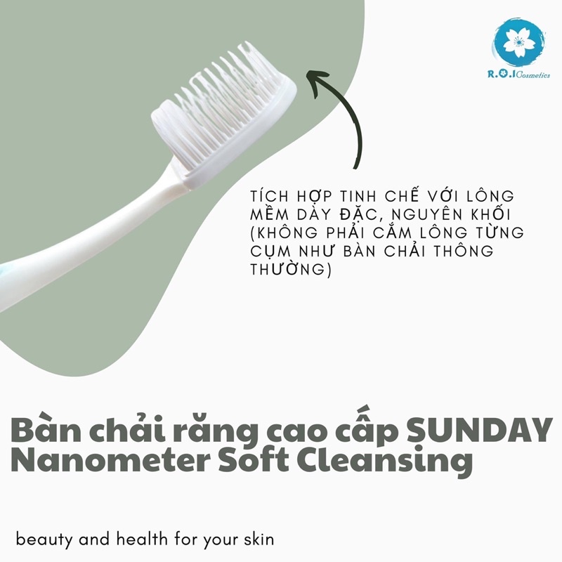 Bàn chải đánh răng cao cấp SUNDAY Nanometer Soft Cleansing  lông cao su non