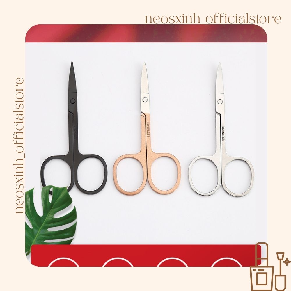 Kéo Tỉa Chân Mày 3 Màu Bằng Thép Không Gỉ - Neosxinh Nails
