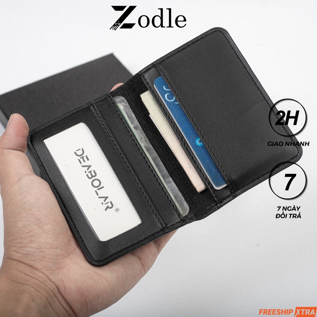Bóp Ví Nam Mini Ví Da Nam nhỏ gọn cầm tay đựng tiền thẻ nhiều ngăn thời trang Zodle MN04