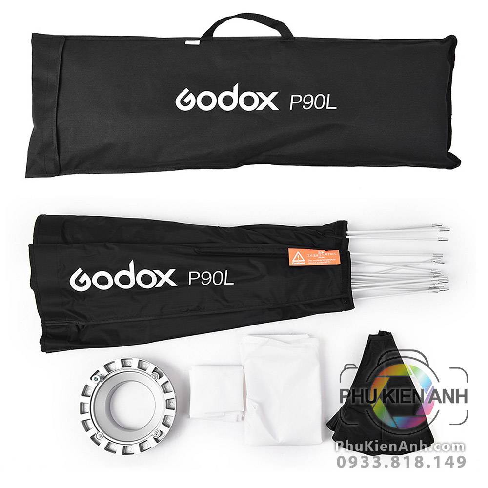 Softbox godox 16 cạnh 90cm P90L, 120cm P120L ngàm bowen Parabolic