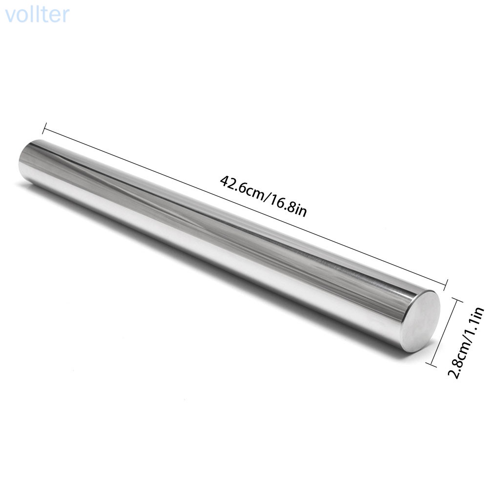 Cây lăn bột làm bánh 22cm bằng thép không gỉ 304 tiện lợi