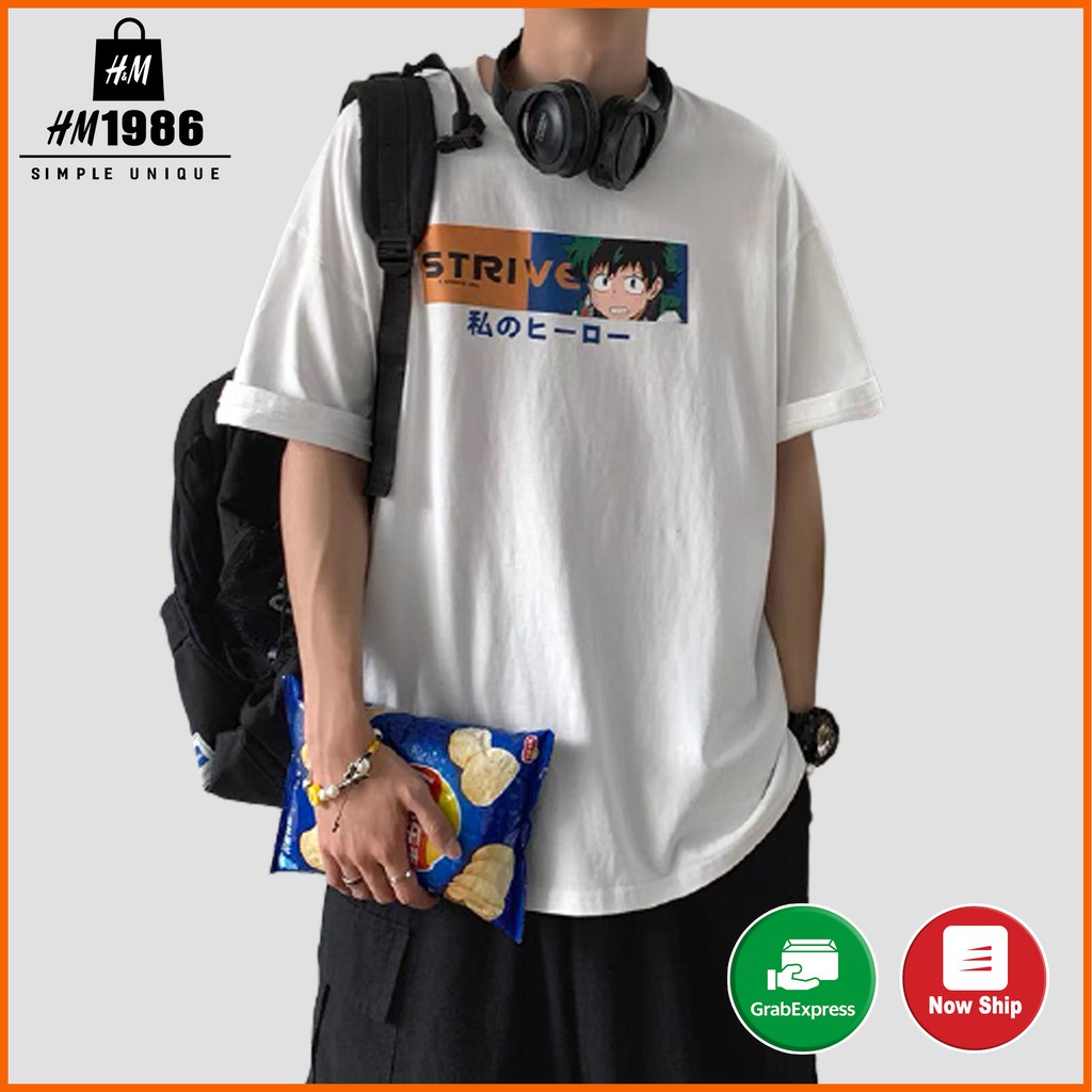 Áo thun tay lỡ Unisex HM1986  áo phong form rộng - 3119