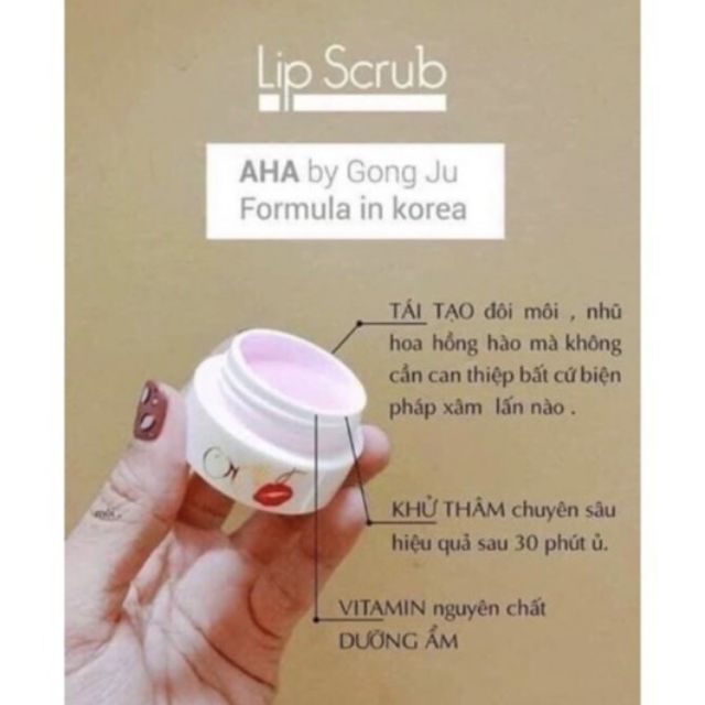 Kem Gong_ju Lip Scrub AHA - Làm hồng môi , nhũ hoa