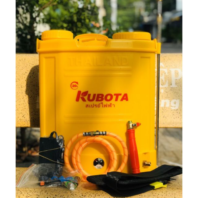 Bình xịt điện Kubota thailand 20 lít 2 bơm phun mạnh 6 đến 12 béc phun