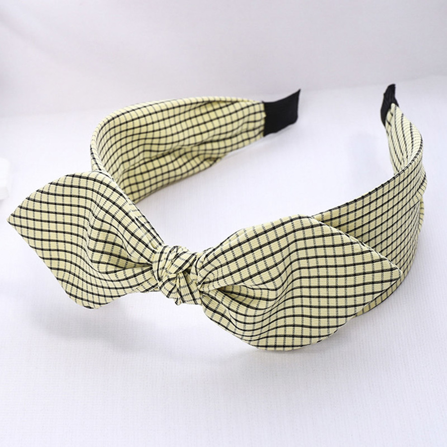 Băng Đô Nơ Họa Tiết Ca Rô Phong Cách Hàn Quốc Dành Cho Nữ