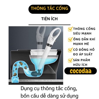 Dụng Cụ Thông Bồn Cầu - Súng Thông Tắc Bồn Cầu, Bồn Rửa Chén Áp Lực Siêu Mạnh 9076 [FREESHIP]