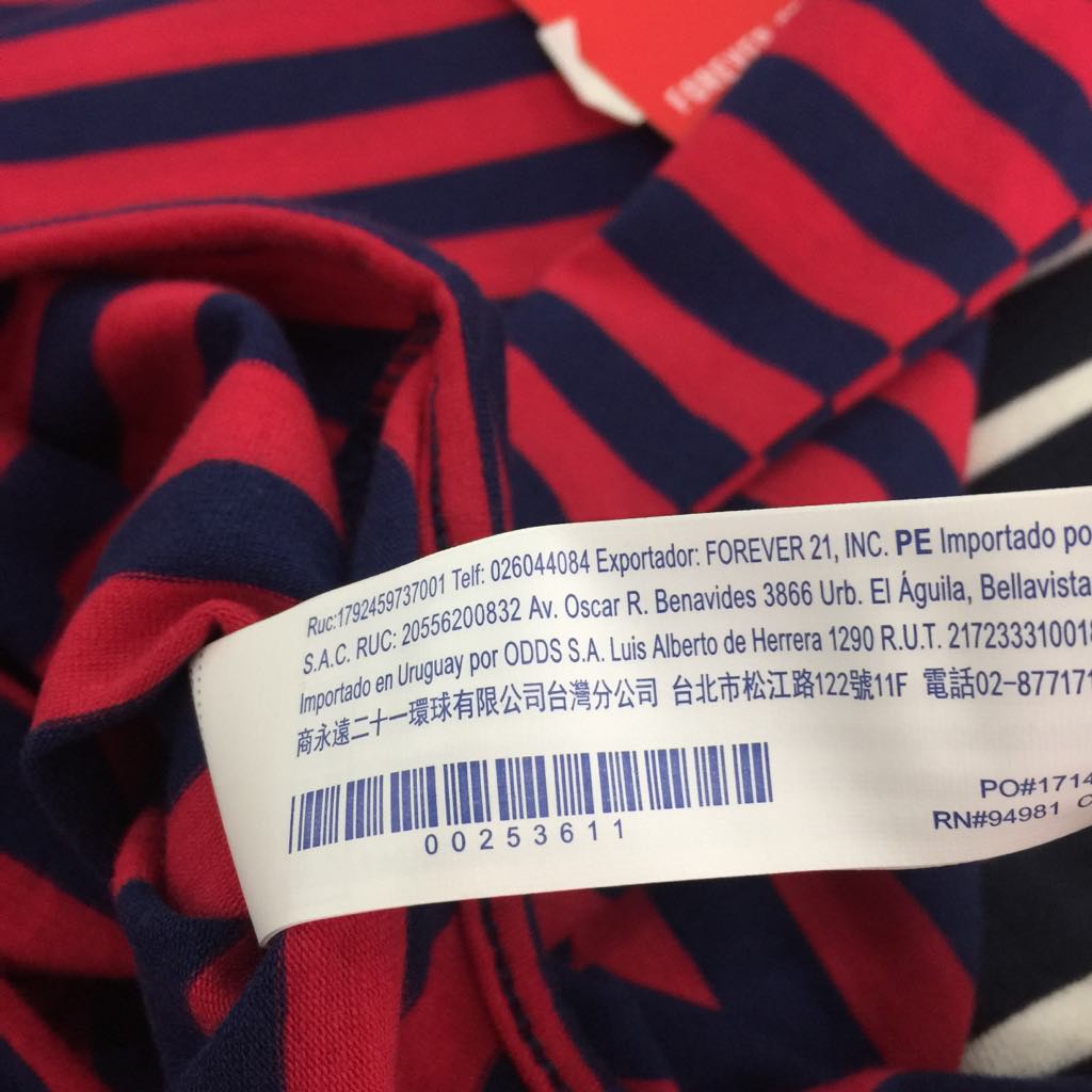 Bodysuit F21 sọc ngắn tay | BigBuy360 - bigbuy360.vn