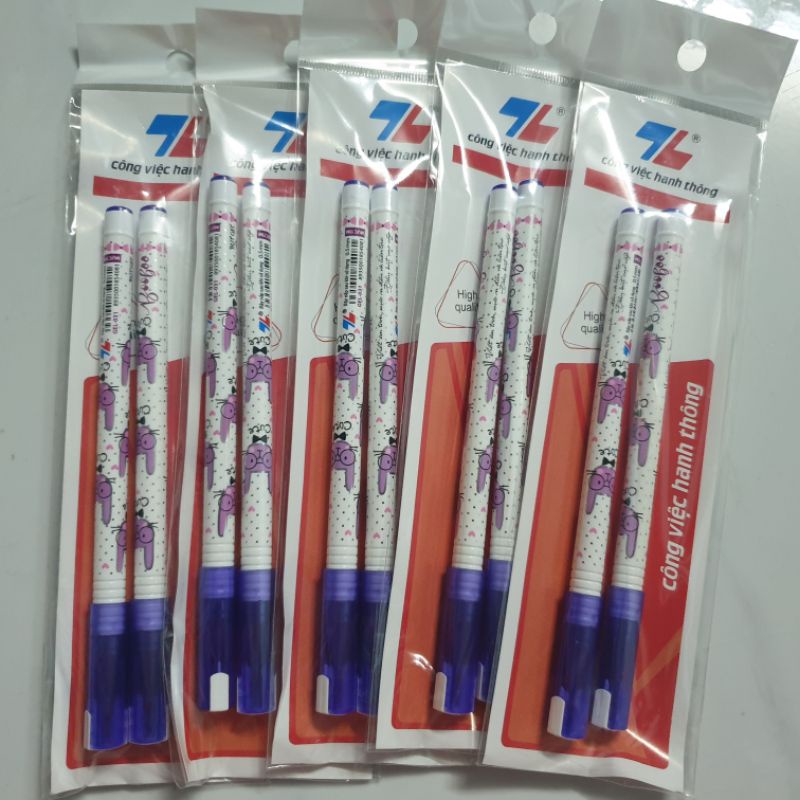 10 BÚT THIÊN LONG GEL-031 TÍM, NÉT BÚT 0.5mm