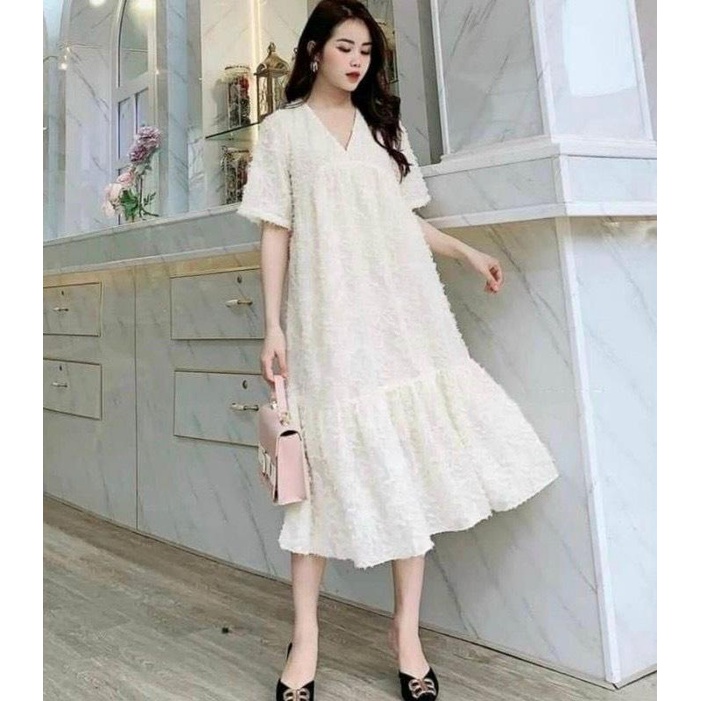 Váy bầu thời trang mùa hè chất mát, dáng suông rộng, đuôi cá đẹp sang chảnh V221