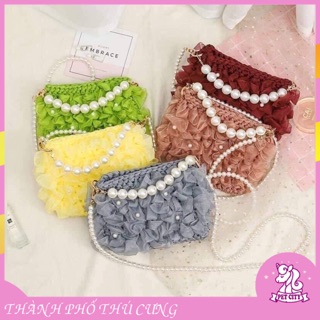 [Có video hướng dẫn] Túi tự đan ruy băng dây ngọc