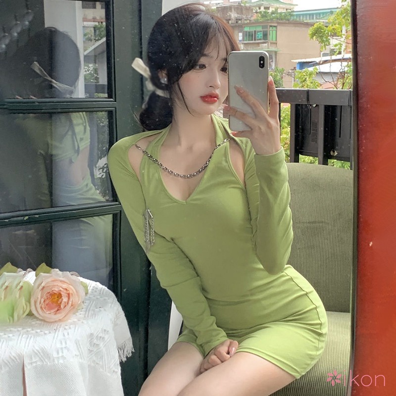 Bộ 2 Món Áo + Chân Váy Màu Sắc Đơn Giản Quyến Rũ Cho Nữ