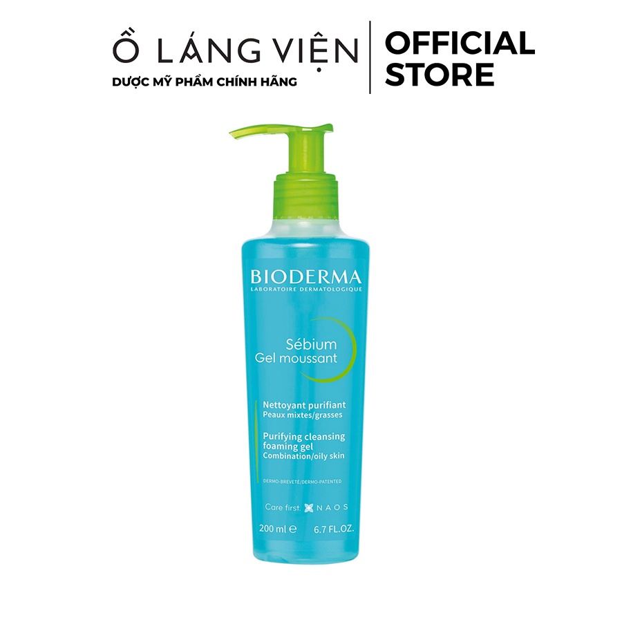 Sữa rửa mặt da dầu, mụn BIODERMA Sebium Gel Moussant