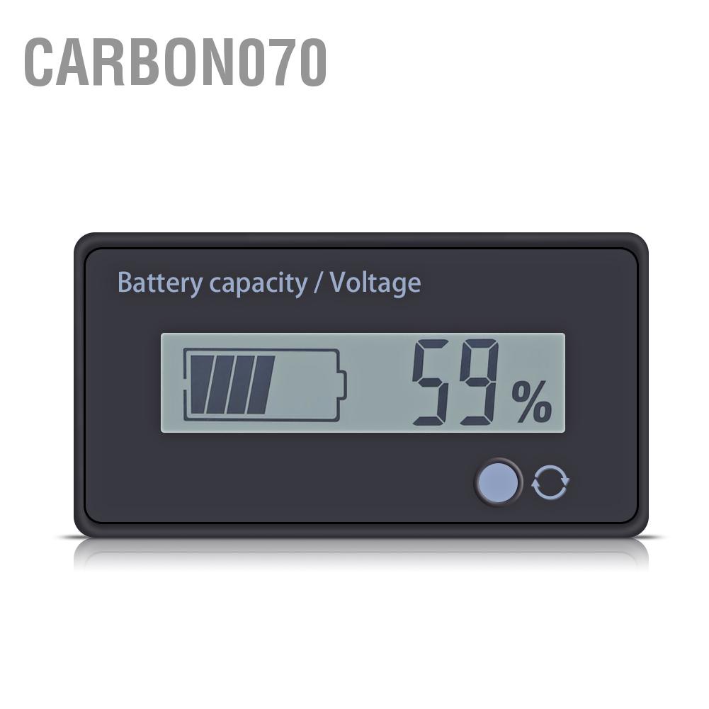 [Hàng Sẵn] Đồng Hồ Báo Phần Trăm Pin - Đồng Hồ Đo Dung Lượng Pin 12V Có Màn Hình LCD【Carbon070】