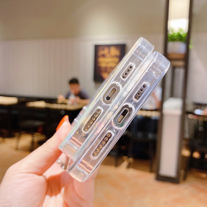 Ốp Điện Thoại TPU Mềm Họa Tiết Hoa Phối Kim Tuyến Cho iPhone 14 13 12 11 Pro Max Mini XS XR X 8 7 6 6S Plus + SE 2020