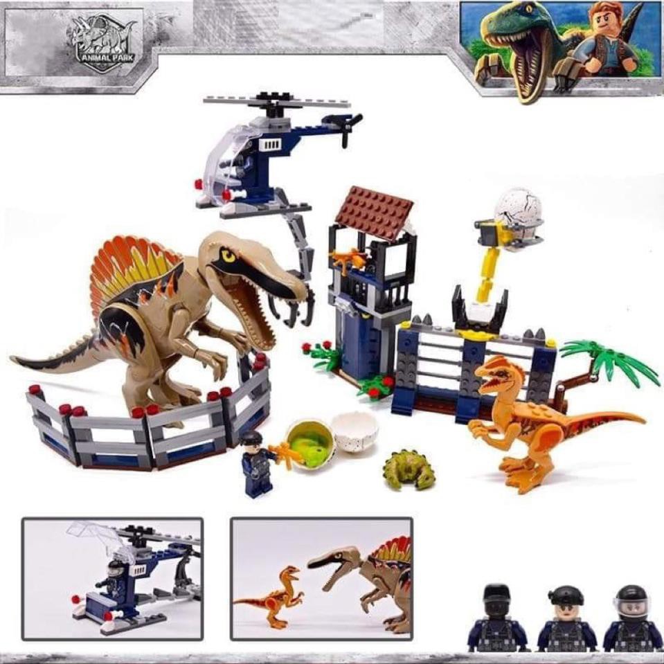 [SALE HÈ] Bộ Lego 421 Miếng- Lắp ráp công viên khủng long Jurassic World